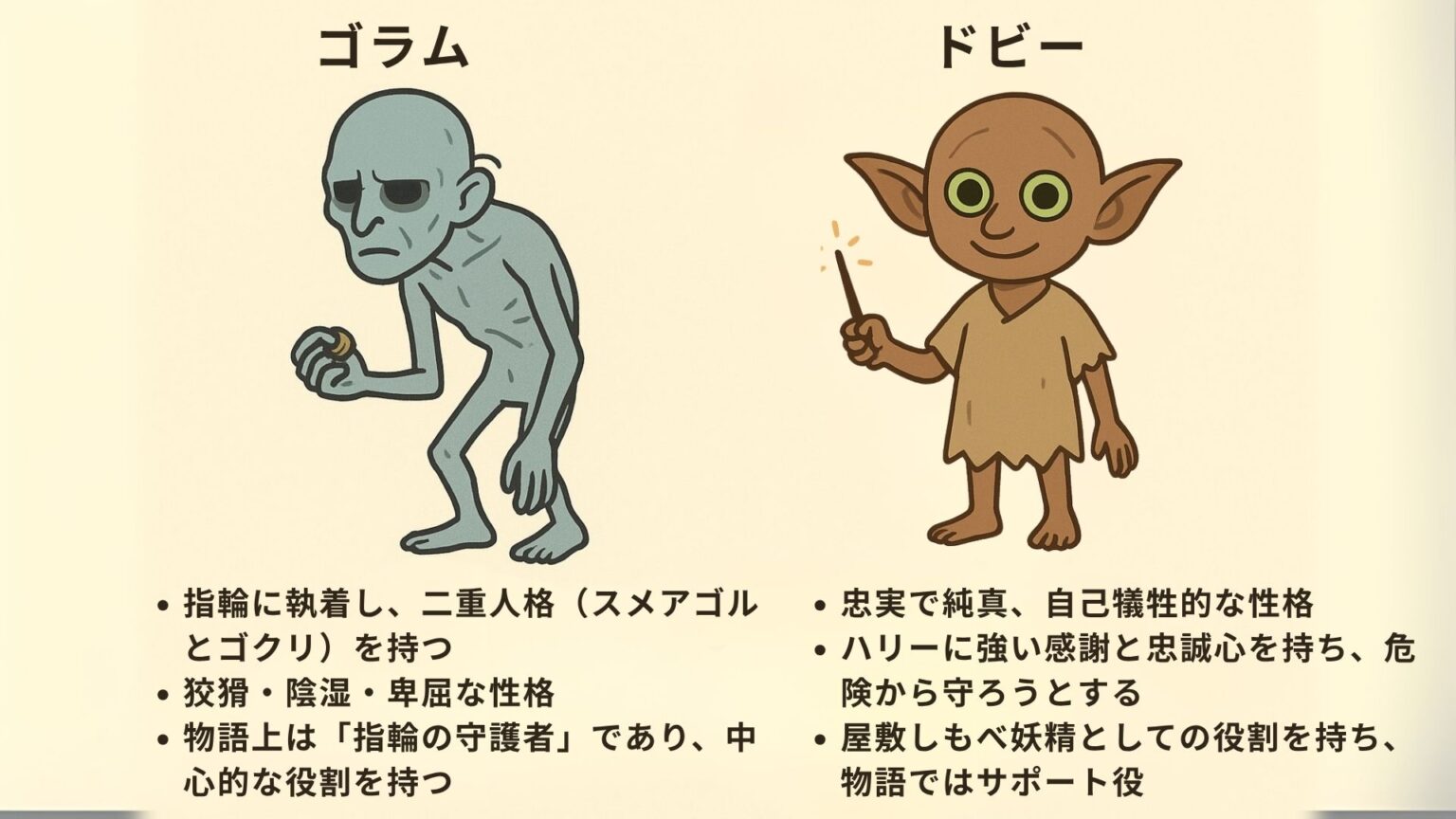 ハリーポッターに出ているのはゴラムではなくドビー【違いも解説】 | 世界観メモ帳