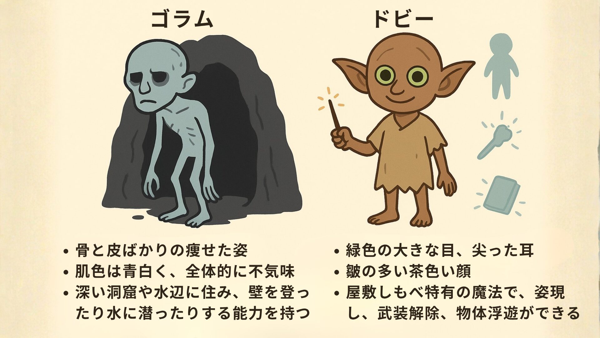 ハリーポッターに出ているのはゴラムではなくドビー【違いも解説】 | 世界観メモ帳