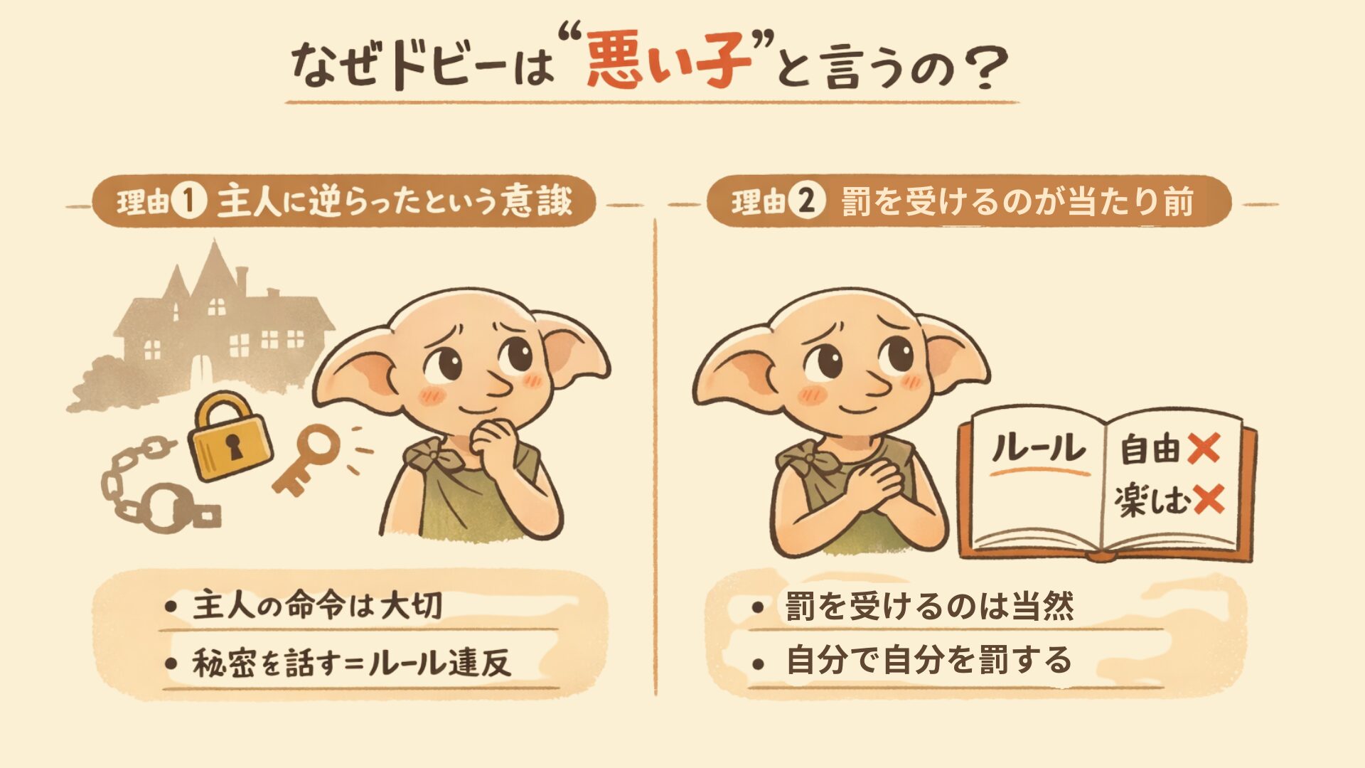 ハリー・ポッターの「悪い子」とは?ドビーのセリフの意味を解説 | 世界観メモ帳