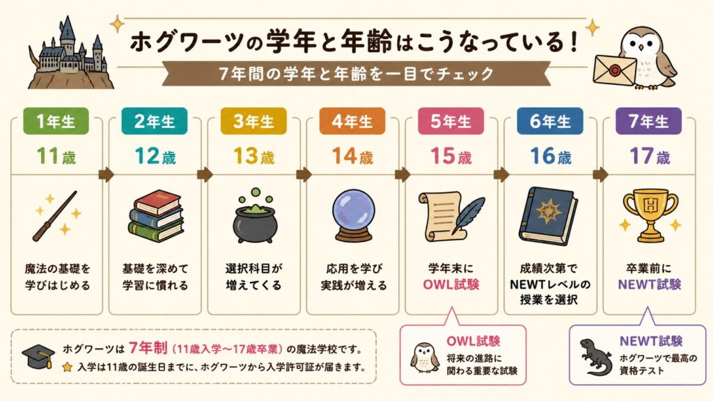 ホグワーツの学年ごとの特徴
