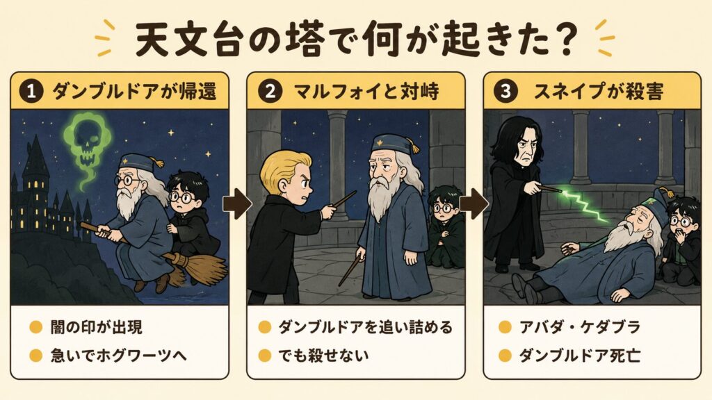 天文台の塔の戦いの流れ