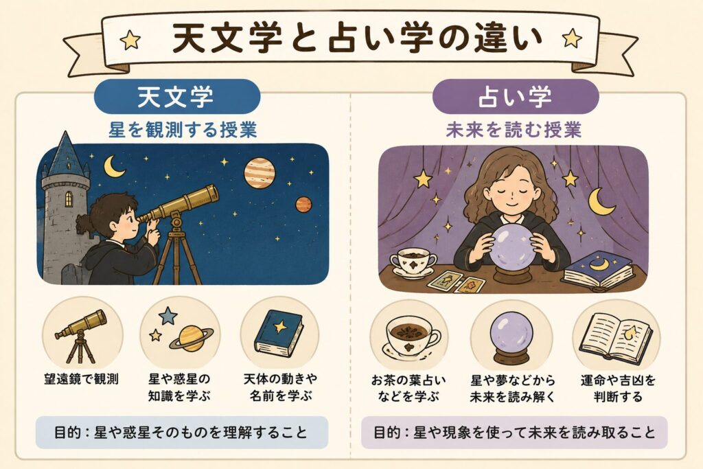 天文学と占い学の違い