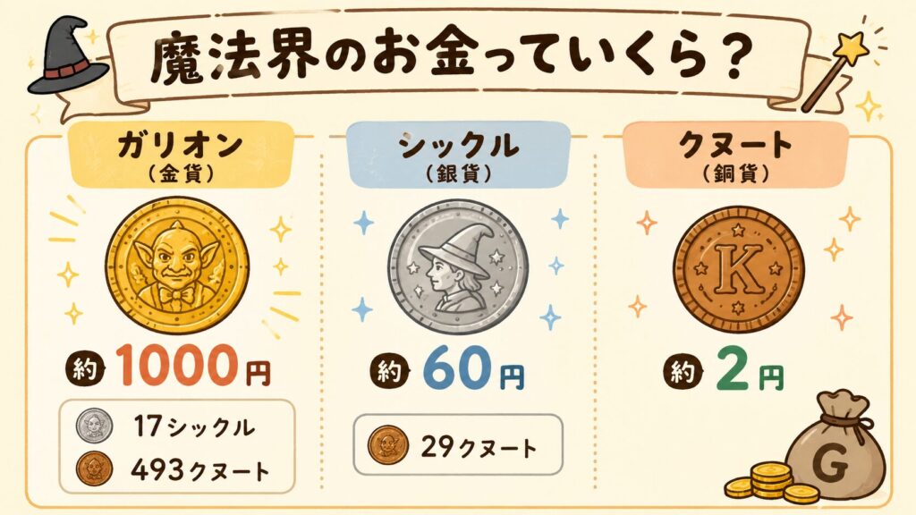 魔法界のお金の価格表