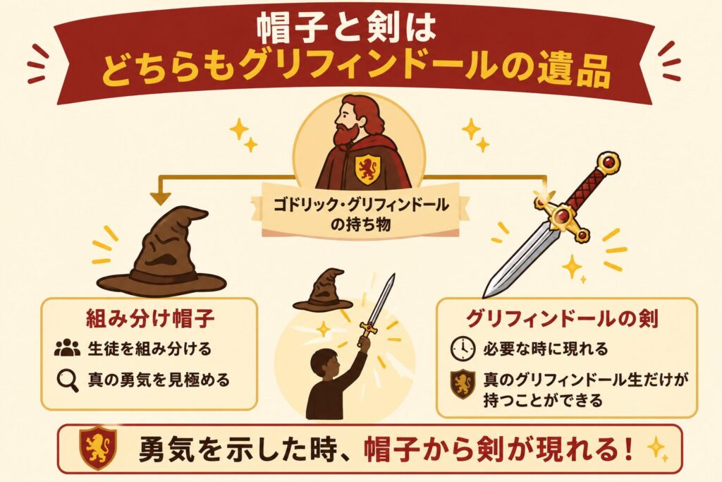 組み分け帽子とグリフィンドールの剣の関係
