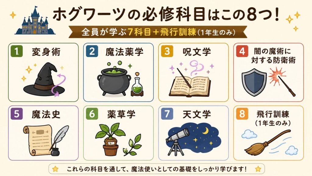 ホグワーツの必修科目