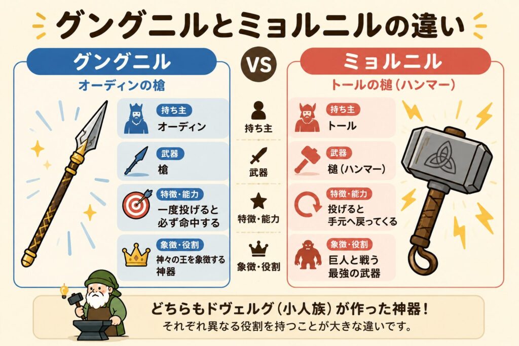 グングニルとミョルニルの違い