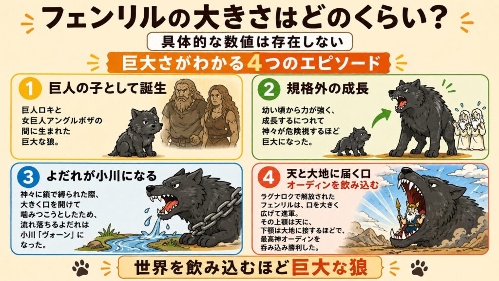 フェンリルの大きさとは?