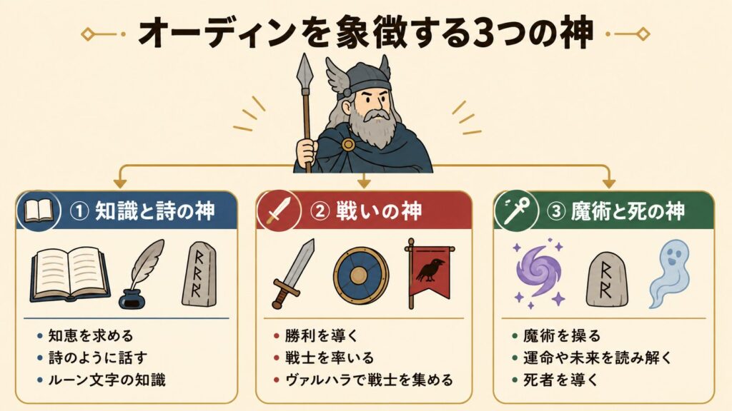 オーディンを象徴する3つの神