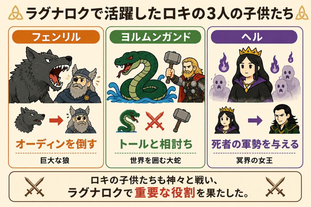 ラグナロクでのロキの子供の活躍